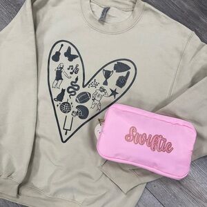 Taylor Inspired Sweatshirt & Makeup Pouch